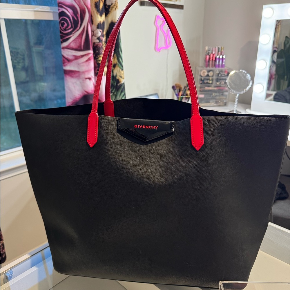 Givenchy Black Tote with pink Accents